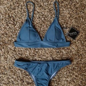 Blue-Grey Swimsuit